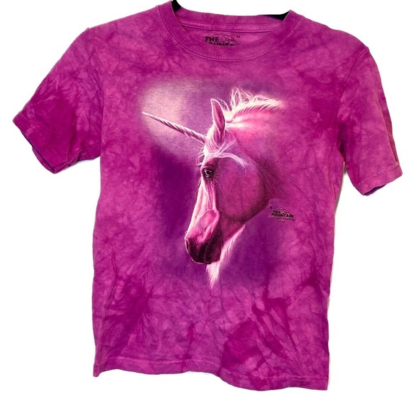 The Mountain Other - The Mountiqn Katy Rewstob Tie Dye Unicorn Tee Kids M